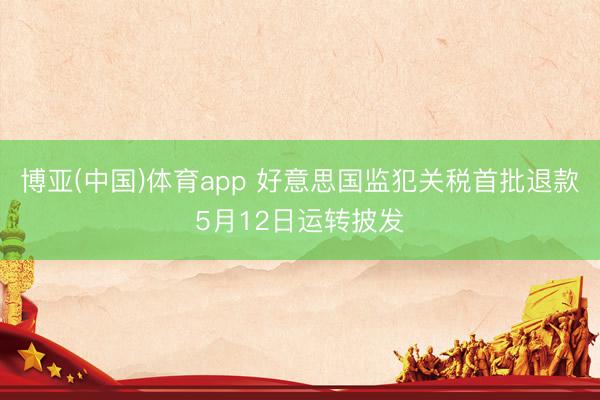 博亚(中国)体育app 好意思国监犯关税首批退款5月12日运转披发