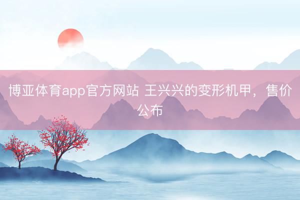 博亚体育app官方网站 王兴兴的变形机甲，售价公布