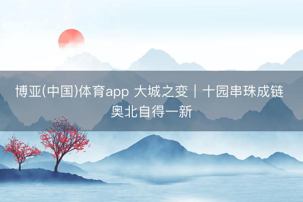 博亚(中国)体育app 大城之变｜十园串珠成链 奥北自得一新