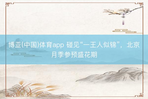 博亚(中国)体育app 碰见“一王人似锦”，<a href=