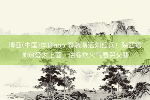 博亚(中国)体育app 窦骁演活刘红兵！陕西痞帅追爱太上面，估客炊火气看哭父辈